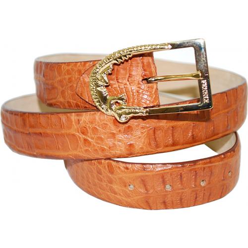Fennix Genuine Hornback Crocodile Belt With Metal Crocodile Buckle